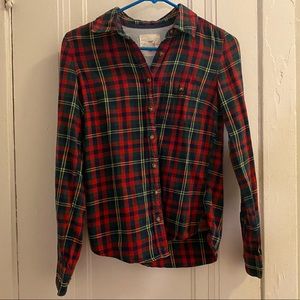 H&M Plaid Flannel Shirt Size 4